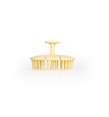 Cepillo triple pliegue para cuero cabelludo. Material reciclable - Bifull (amarillo)