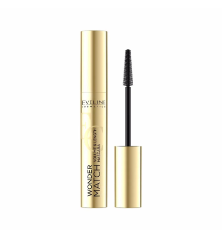 Máscara de Pestañas Eveline Wonder Match Volume & Length Negro Intenso - Eveline (7 ml)