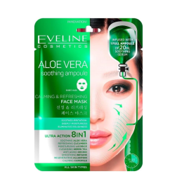 Mascarilla facial en hoja calmante y refrescante aloe vera - Eveline