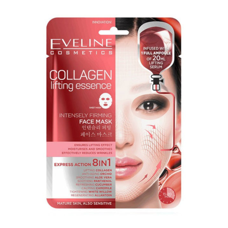 Mascarilla facial en hoja reafirmante intensiva colágeno - Eveline Mascarilla facial en hoja reafirmante intensiva colágeno - Eveline