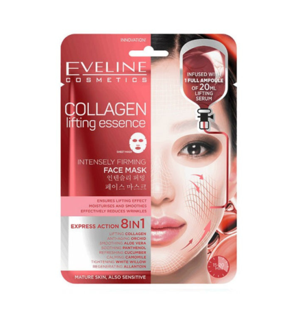Mascarilla facial en hoja reafirmante intensiva colágeno - Eveline