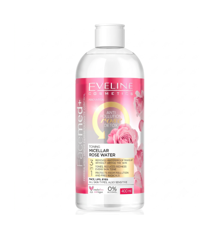 Facemed+ Agua micelar tonificante rosa - Eveline (400 ml)