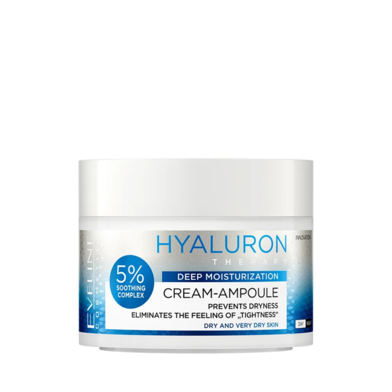 Crema-ampolla Hyaluron therapy D/N (hidratación profunda)- Eveline (50 ml)