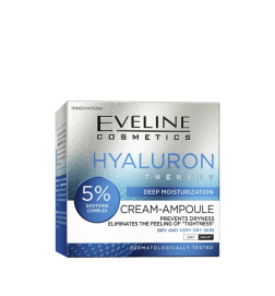 Crema-ampolla Hyaluron therapy D/N (hidratación profunda)- Eveline (50 ml)