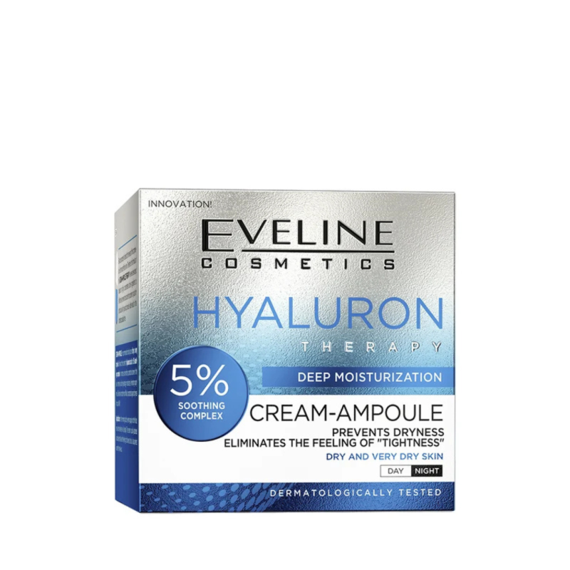 Crema-ampolla Hyaluron therapy D/N (hidratación profunda)- Eveline (50 ml)