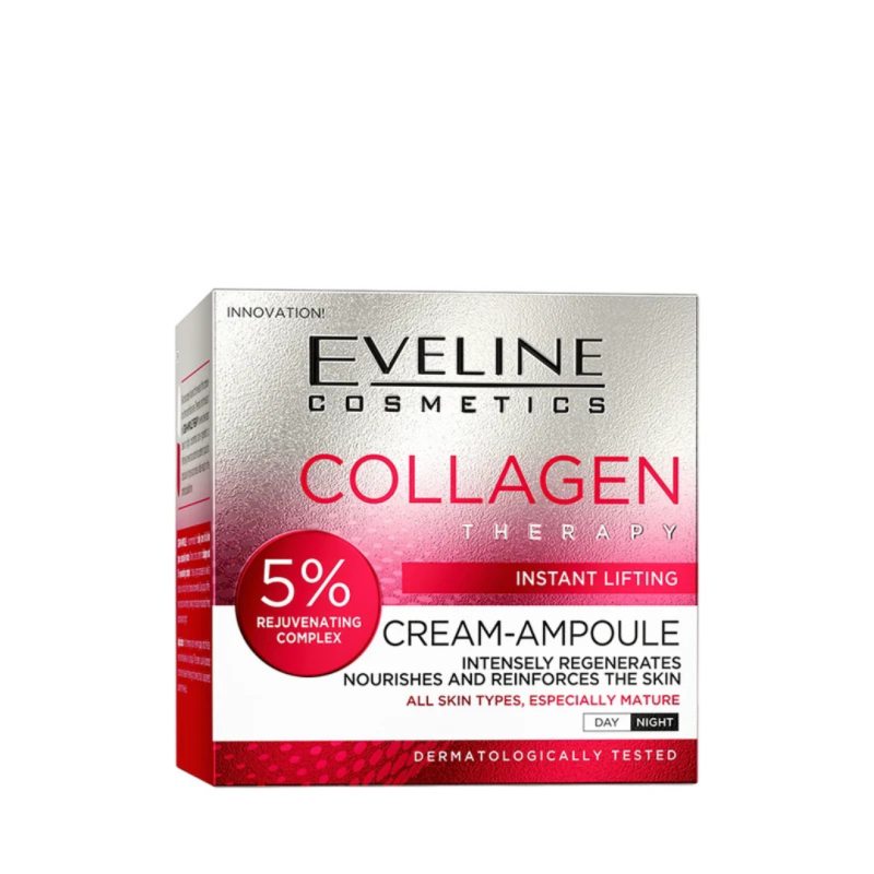 Crema-ampolla Colágeno. Lifting instantáneo. D/N (hidratación profunda)- Eveline (50 ml)
