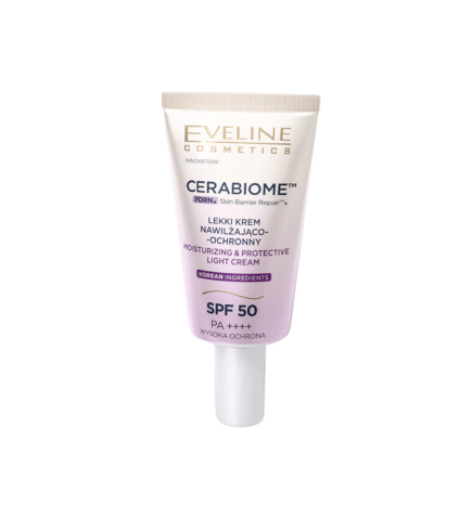 Crema de hidratación y reparación facial. Cerobiome. SPF 50 - Eveline (30 ml)