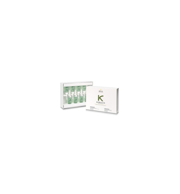 Regenerador keratin treatment 0.2 - anti caída - Arual (Caja de 8 ampollas x 10 ml)