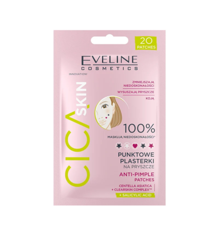 Parches antiacné. Estrellas y corazones. Cica Skin - Eveline (20 uds)