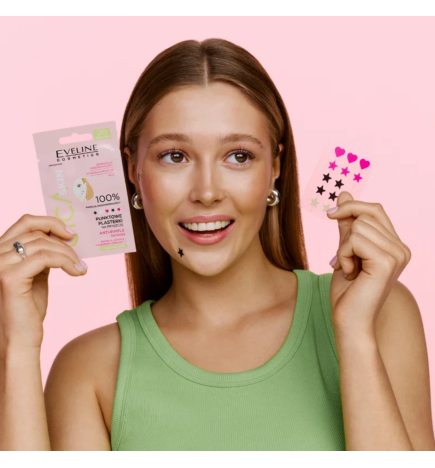 Parches antiacné. Estrellas y corazones. Cica Skin - Eveline (20 uds)