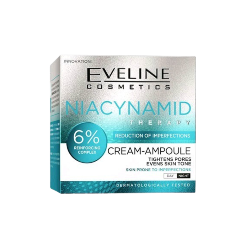 Crema-ampolla Niacinamida. Reduce imperfecciones. D/N (hidratación profunda)- Eveline (50 ml) Crema-ampolla Niacinamida. Reduce imperfecciones. D/N (hidratación profunda)- Eveline (50 ml)