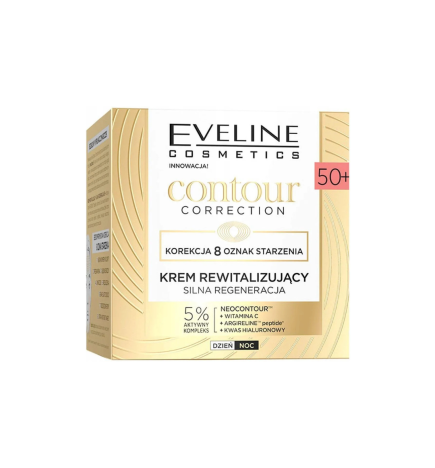 Crema facial revitalizante reparadora 50+. D/N. Contour correction - Eveline (50ml)