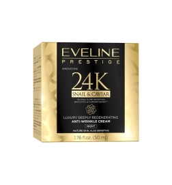 Crema facial de Noche. Prestige 24K. Snail & Caviar - Eveline (50 ml)