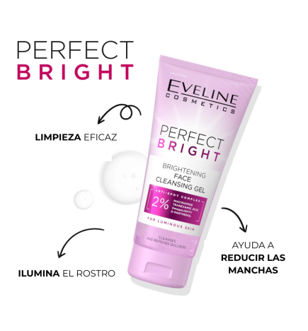 Gel facial limpiador Iluminador. Perfecto bright - Eveline (150 ml)