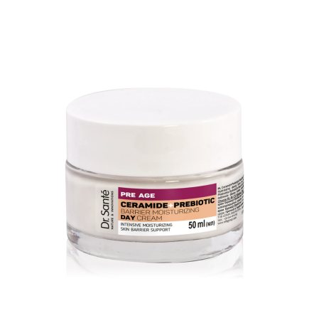 Crema de día hidratante. Pre Age. Refuerza la barrera cutánea. Ceramidas + Prebióticos - Dr. Santé (50 ml)