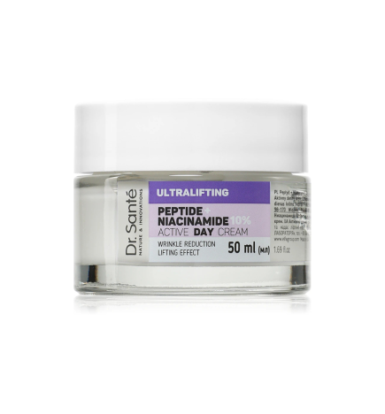 Crema de día activa con efecto Antiedad y Ultralifting. Péptidos + Niacinamida - Dr. Santé (50 ml)