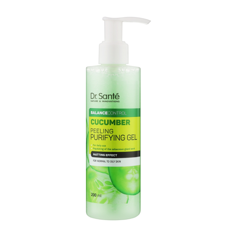 Peeling Gel Purificante con efecto matificante Cucumber - Dr. Santé (200 ml)