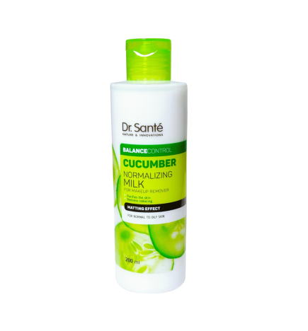Leche desmaquillante normalizante con efecto matificante Cucumber - Dr. Santé (200 ml)