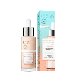 Contorno ojos anti hinchazón SÉRUM SHOT 5% CAFEÍNA - Eveline (30 ml)
