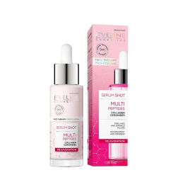 Sérum facial shot Multipéptidos. Rejuvenecedor para rostro, cuello y escote - Eveline (30 ml)