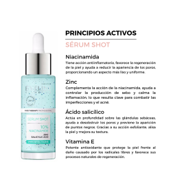 Sérum facial shot 10% Niacinamida. Anti imperfecciones para cara, cuello y escote - Eveline (30 ml)