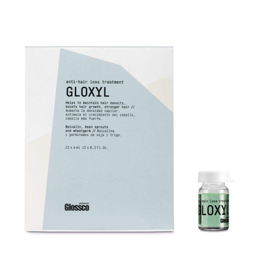 Tratamiento ampollas anticaída gloxyl. Glossco (12x6ml)
