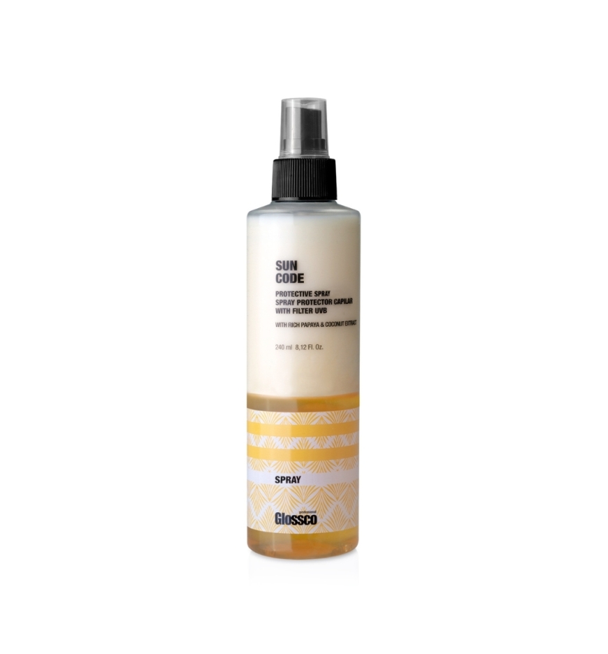Spray bifásico línea solar SUN CODE UVB. Glossco (240 ml)