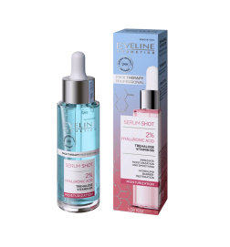 Sérum facial shot 2% Ácido hialurónico. Hidratante para rostro, cuello y escote - Eveline (30 ml)