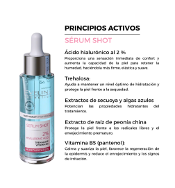 Sérum facial shot 2% Ácido hialurónico. Hidratante para rostro, cuello y escote - Eveline (30 ml)