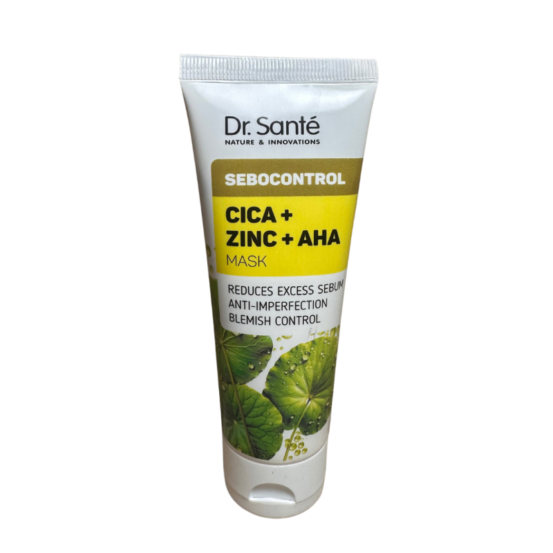 Mascarilla facial Sebocontrol. Cica + Zinc + AHA - Dr. Santé (75 ml)