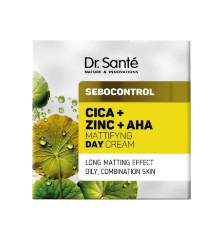 Crema de día Sebocontrol con efecto matificante duradero – CICA + ZINC + AHA - Dr. Santé (50 ml)