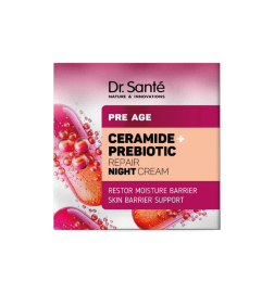 Crema de noche reparadora. Pre Age. Restaura y fortalece la barrera Cutánea. Ceramidas + Prebióticos - Dr. Santé (50 ml)