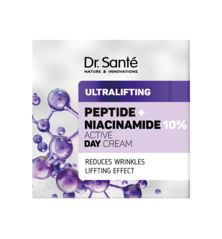 Crema de día activa con efecto Antiedad y Ultralifting. Péptidos + Niacinamida - Dr. Santé (50 ml)