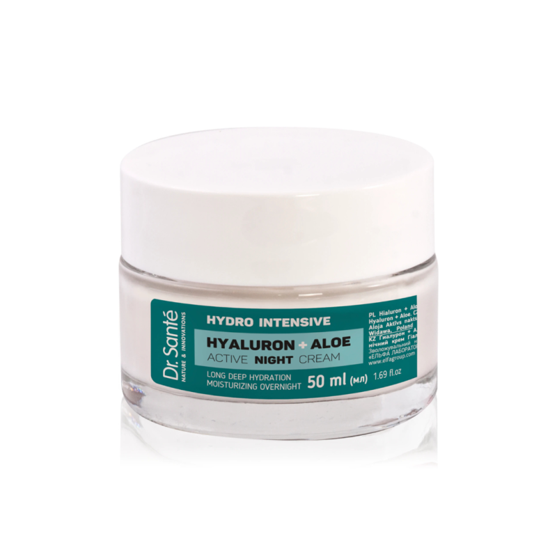 Crema de noche activa HYDRO INTENSIVE. Hidratación Profunda y Duradera. Ácido Hialurónico + Aloe - Dr. Santé (50 ml) Crema de noche activa HYDRO INTENSIVE. Hidratación Profunda y Duradera. Ácido Hialurónico + Aloe - Dr. Santé (50 ml)
