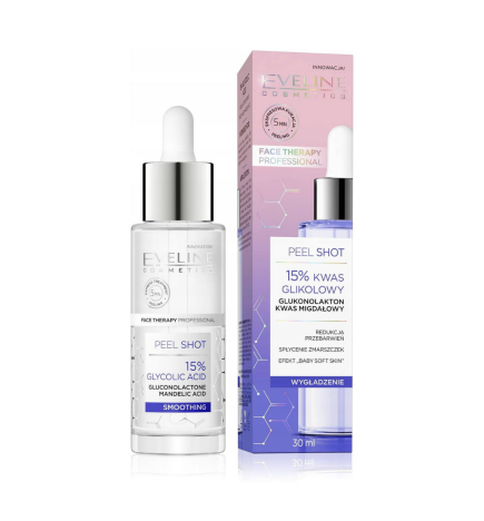 Tratamiento facial peeling suavizante antimanchas y arrugas. 15% de ácido glicólico - Eveline (30 ml)