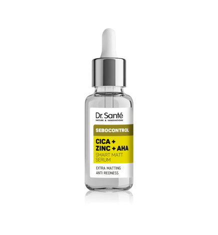 Sérum Sebocontrol Matificante y Antienrojecimiento. Cica + Zinc + AHA – Dr. Santé (30 ml)