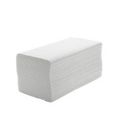 Toallas secamanos de papel plegadas en Z (celulosa pura), doble capa, plegado en "Z" (150 uds)