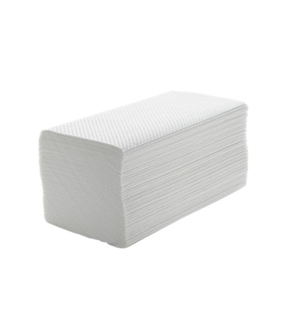 Toallas secamanos de papel plegadas en Z (celulosa pura), doble capa, plegado en "Z" (150 uds)