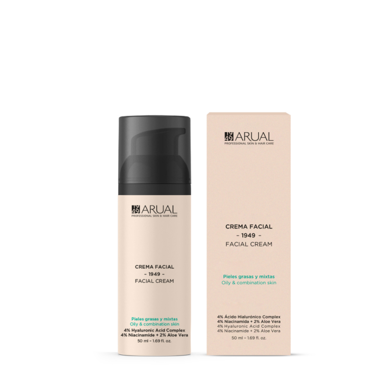Crema Facial Antiedad – Pieles Grasas y Mixtas - Arual (50 ml)