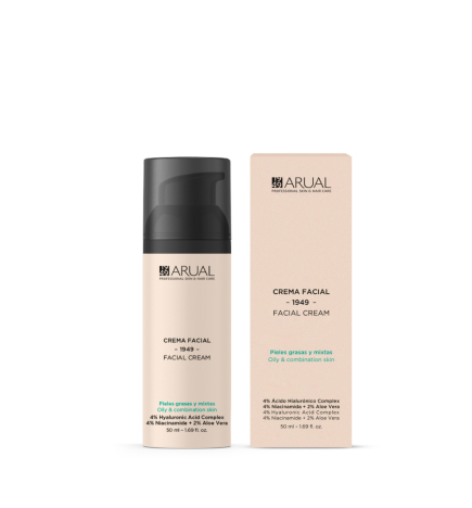 Crema Facial Antiedad – Pieles Grasas y Mixtas - Arual (50 ml)