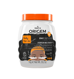 Pote Crema mascarilla hidratación - peinar 2 en 1 ORIGEM para cabello crespo - Nazca (1 Kg)