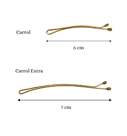 Horquillas de presión Caroll Rubias, 5 cm y  7 cm - Asuer (12 und)