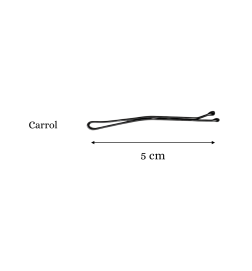 Bote Horquillas de presión Caroll Negras, 5 cm - Asuer (12 und)