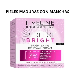 Crema NOCHE renovadora/iluminadora Perfect bright - Eveline (50 ml)