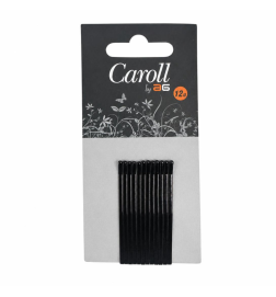 Horquillas de presión Caroll Negras, 5 cm y  7 cm - Asuer (12 und)