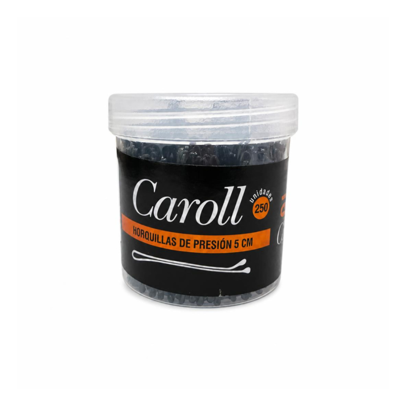 Bote Horquillas de presión Caroll Negras, 5 cm - Asuer (12 und)