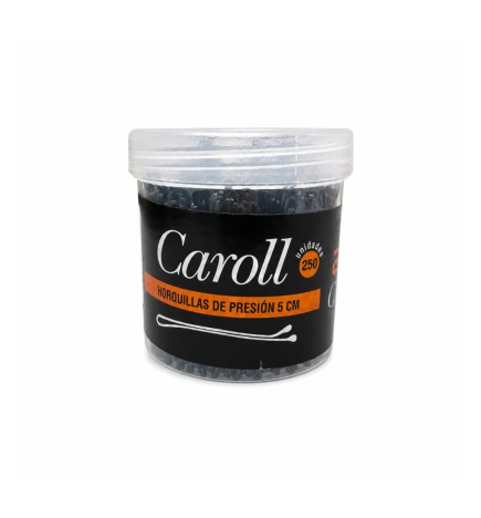 Bote Horquillas de presión Caroll Negras, 5 cm - Asuer (12 und)