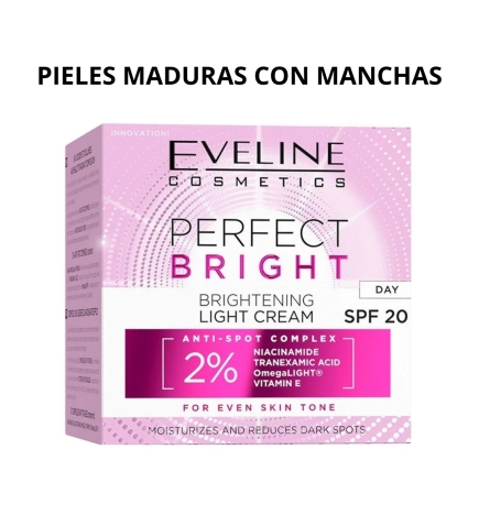 Crema DÍA ligera iluminación Perfect bright - Eveline (50 ml)