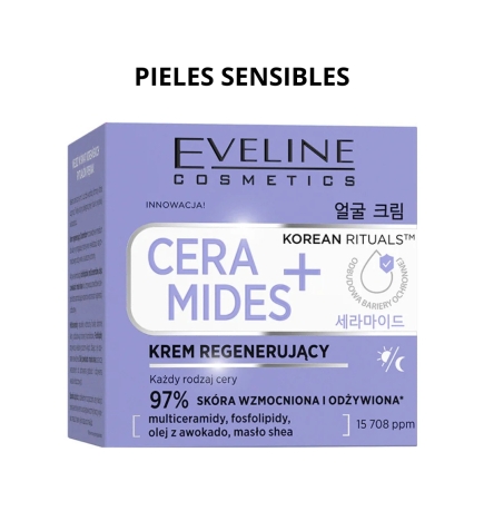 Crema facial regeneradora ceramidas+. Korean rituals - Eveline (50 ml)