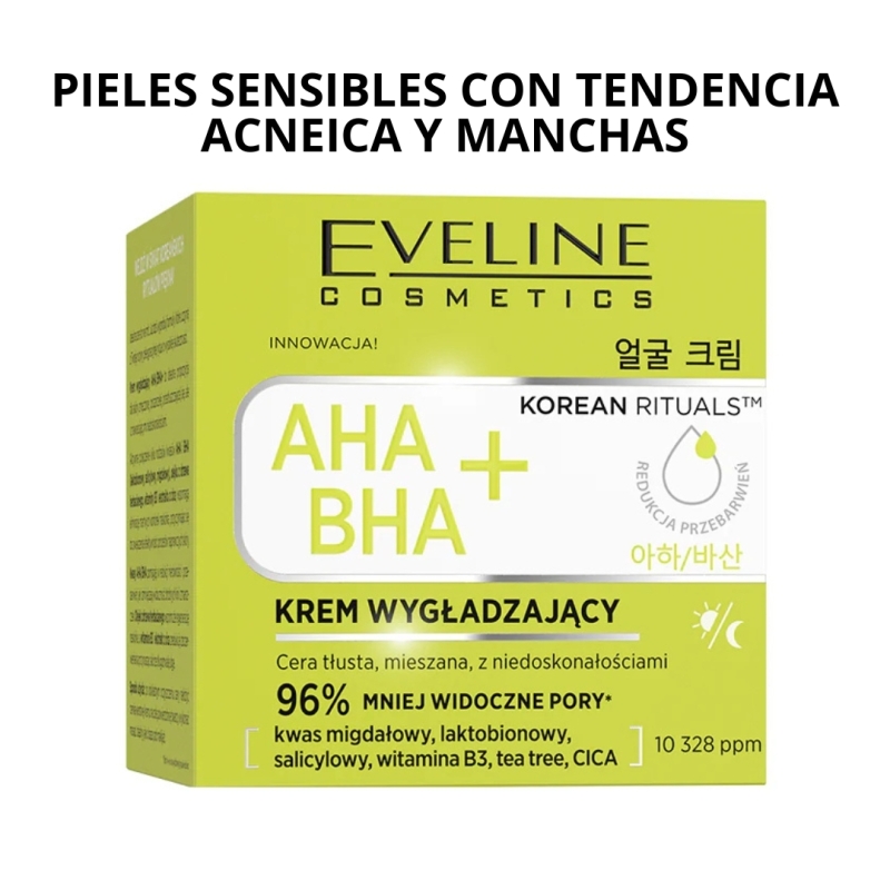 Crema facial suavizante AHA BHA+. Korean rituals - Eveline (50 ml)
